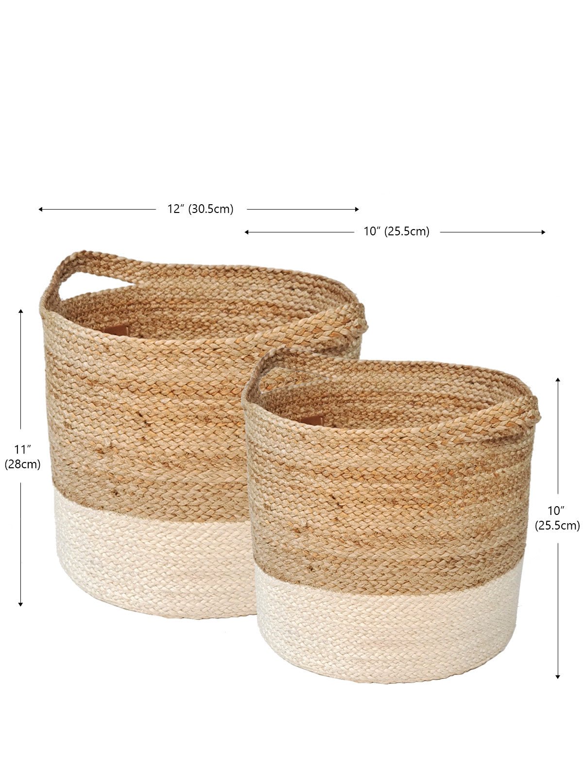 Kata Colorblock Jute Basket – Handwoven Fair Trade Storage Basket