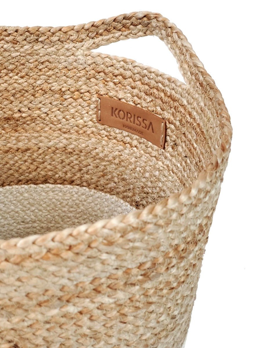 Kata Colorblock Jute Basket – Handwoven Fair Trade Storage Basket