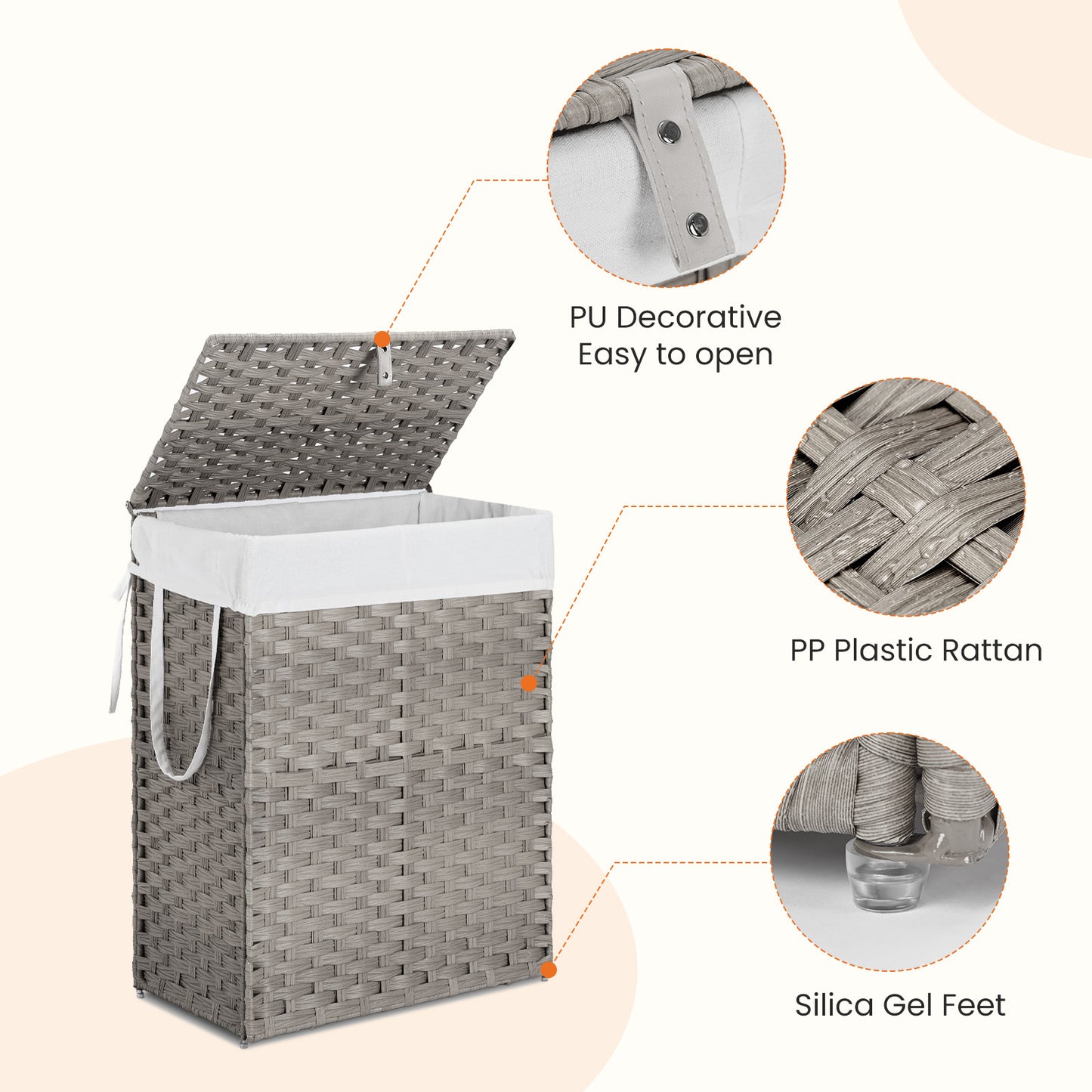 Laundry Hamper with Lid – product view 9