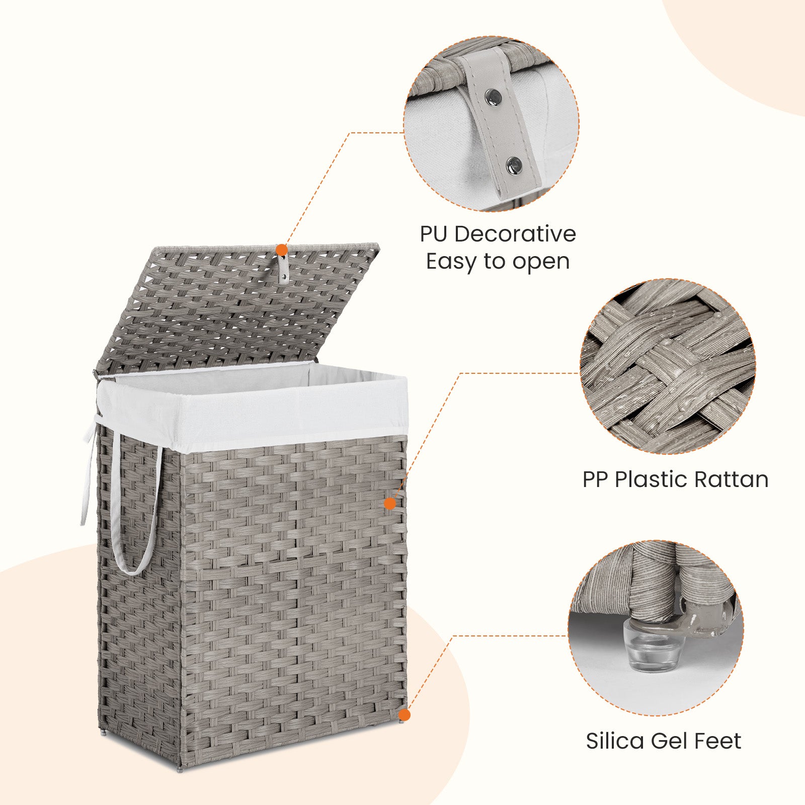 Laundry Hamper with Lid – product view 9