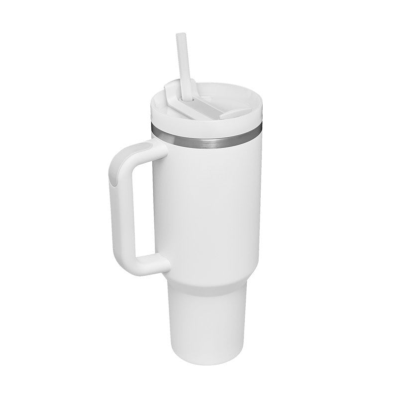 40 oz Insulated Tumbler with Handle & Straw – product view 38