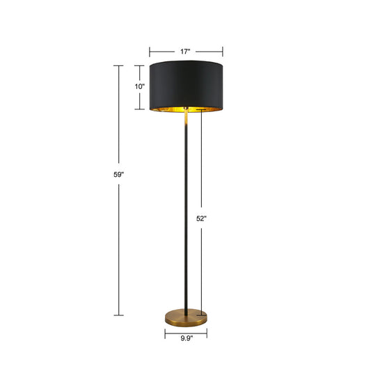 Black & Gold Metal Floor Lamp – alternate product view