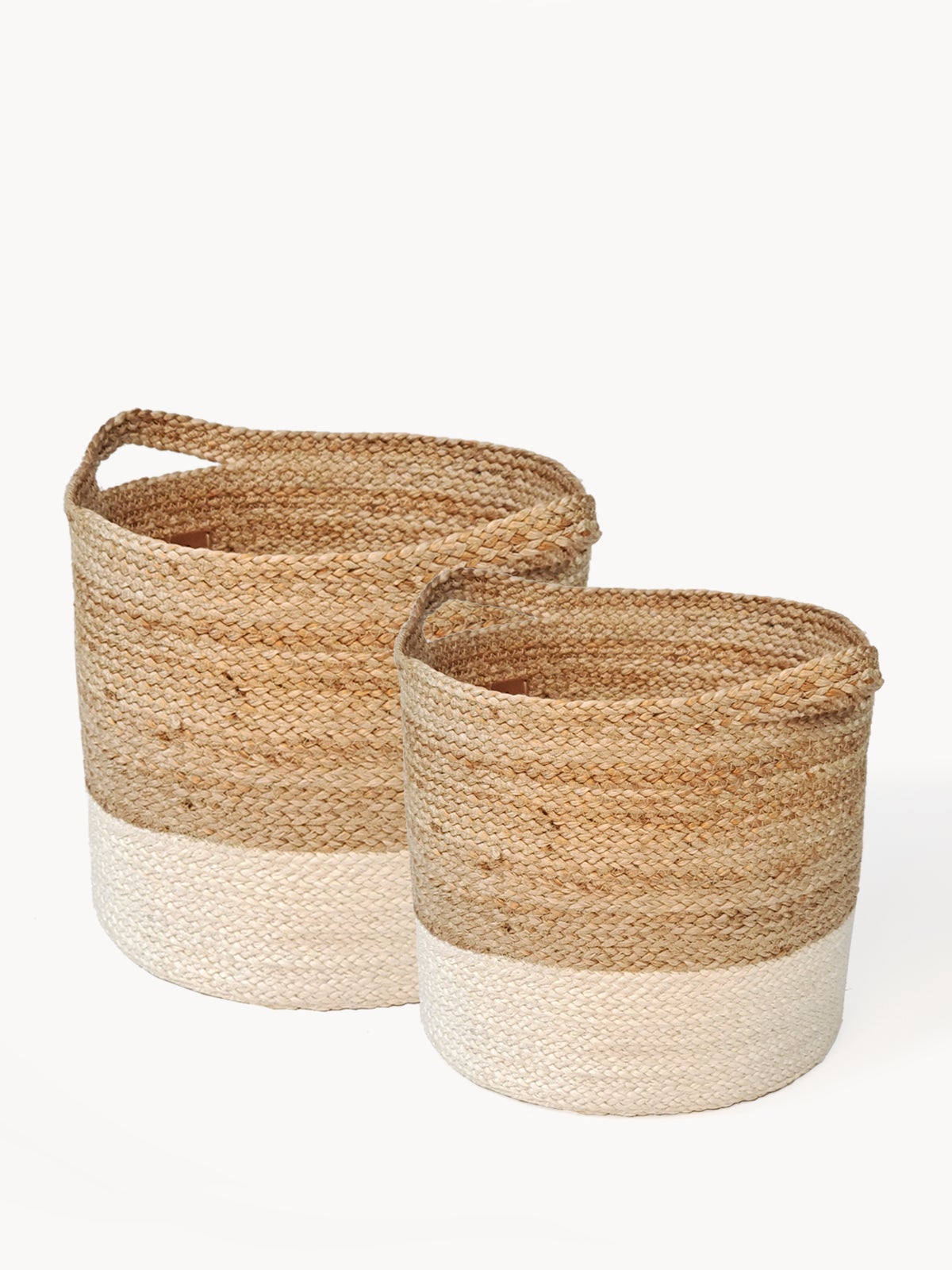 Kata Colorblock Jute Basket – Handwoven Fair Trade Storage Basket