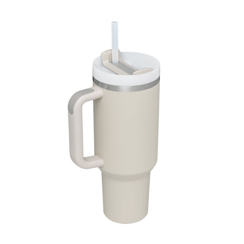 40 oz Insulated Tumbler with Handle & Straw – product view 17
