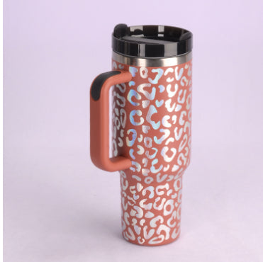 40 oz Insulated Tumbler with Handle & Straw – product view 33