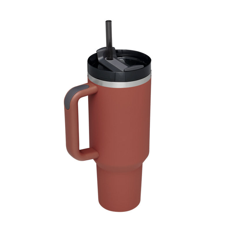 40 oz Insulated Tumbler with Handle & Straw – product view 29