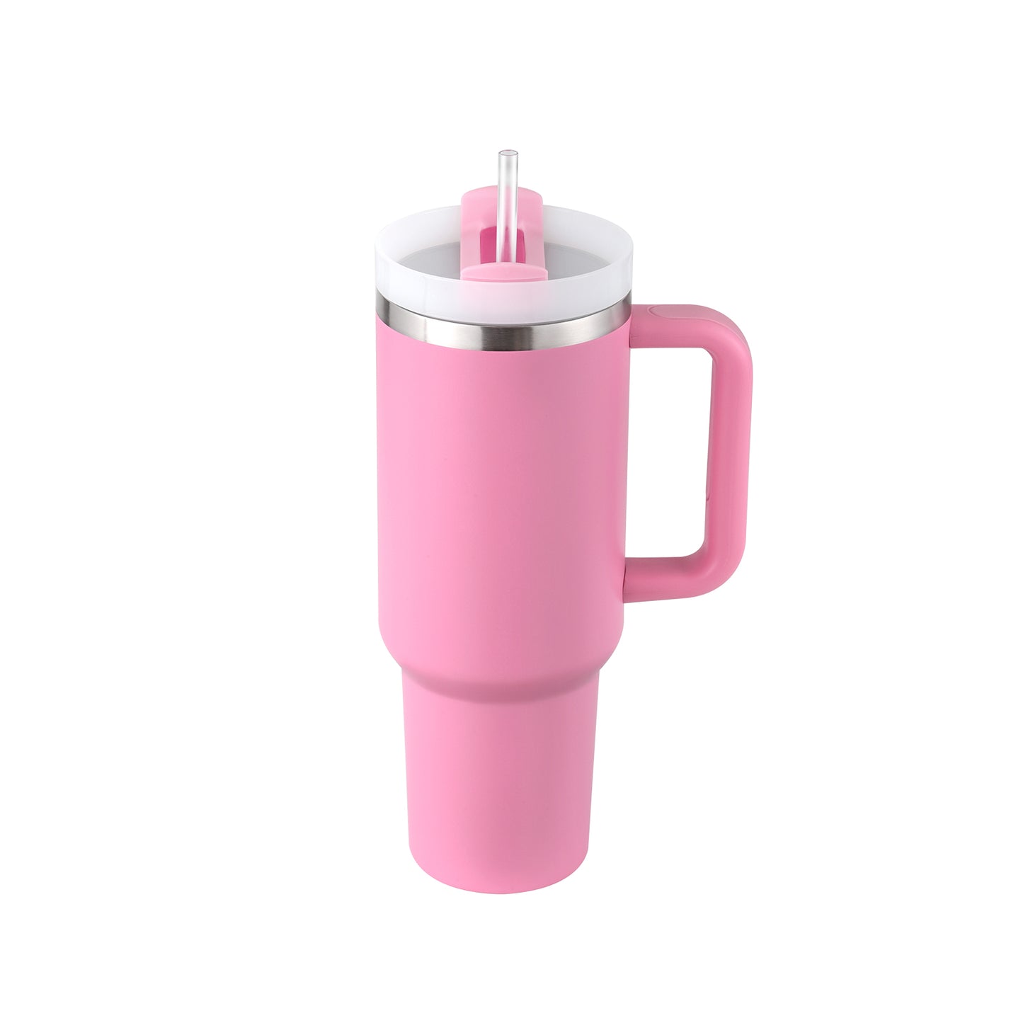40 oz Insulated Tumbler with Handle & Straw – product view 26