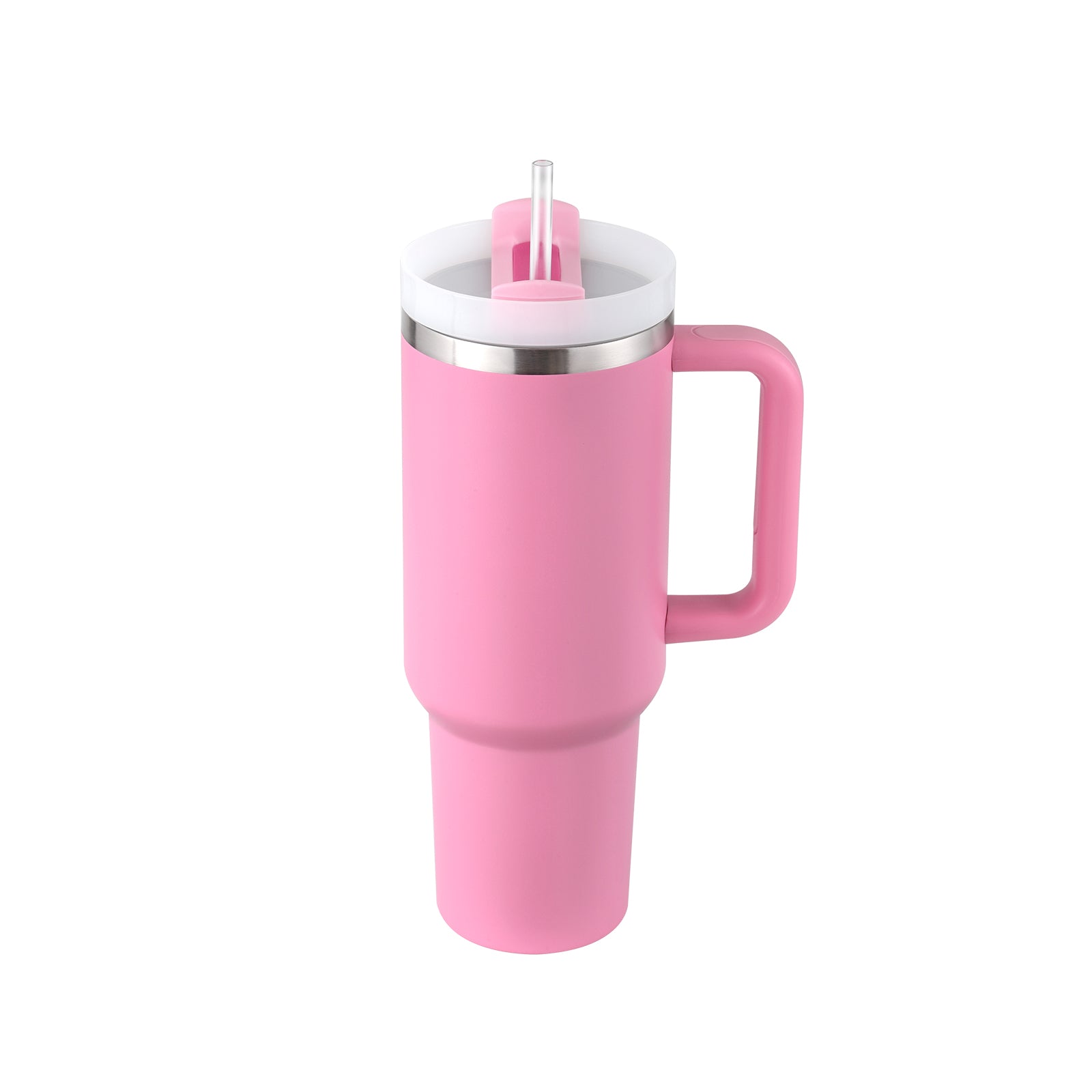 40 oz Insulated Tumbler with Handle & Straw – product view 26