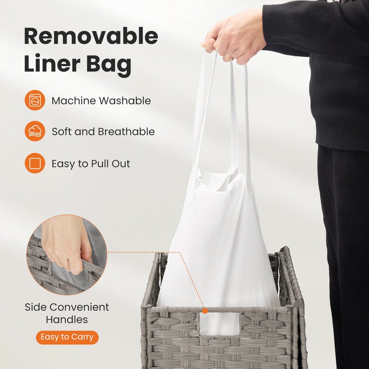 Laundry Hamper with Lid – product close-up