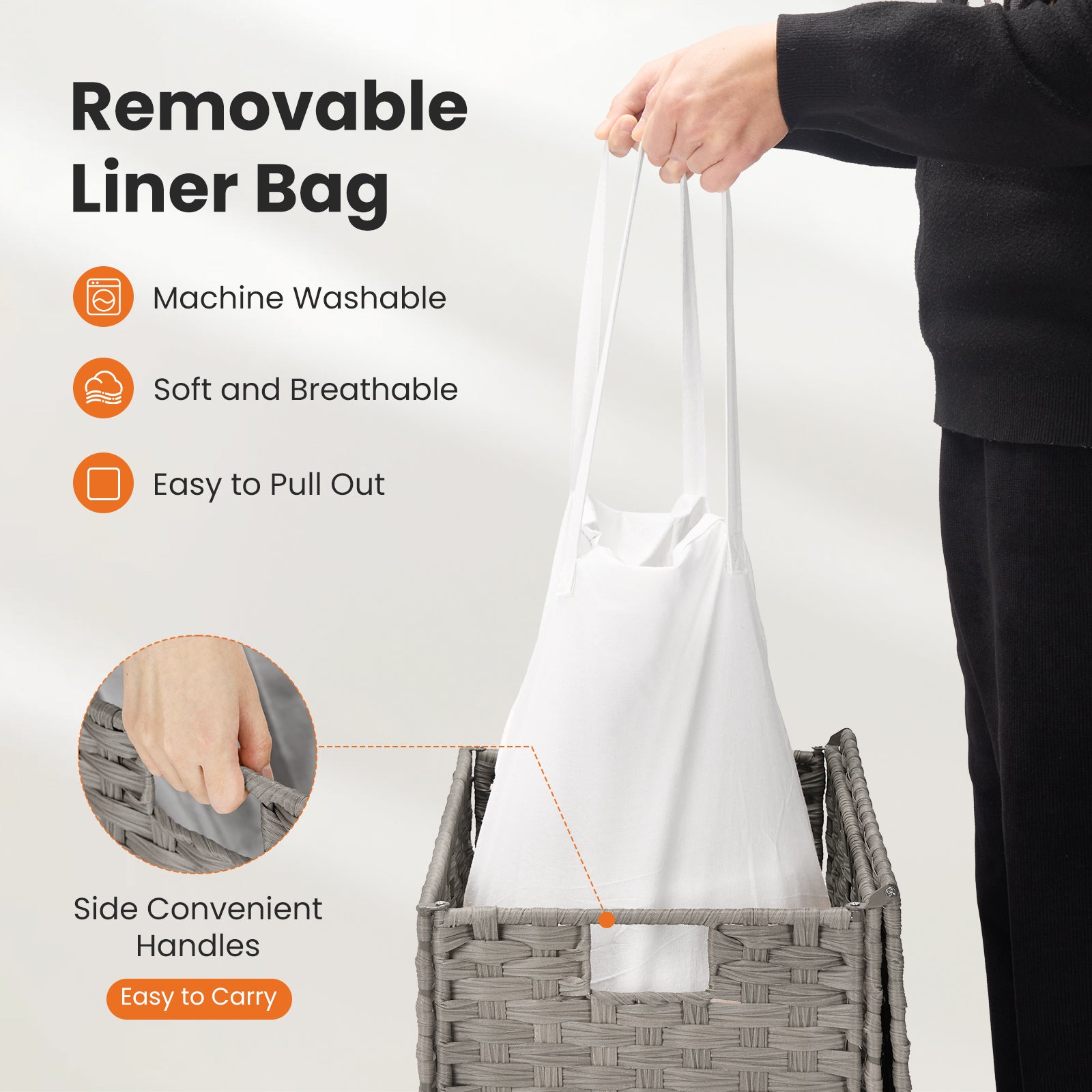 Laundry Hamper with Lid – product close-up