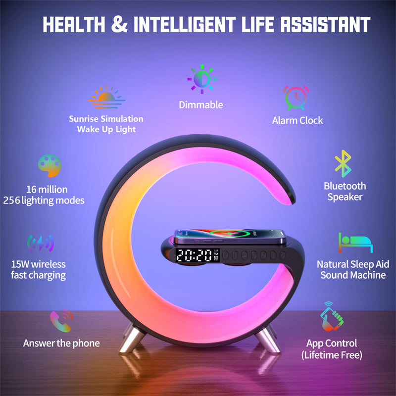 G-Shaped LED Bluetooth Speaker Lamp – product feature view