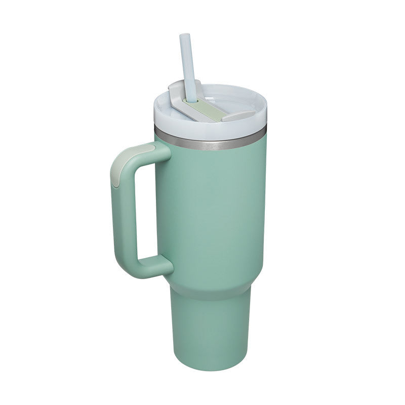40 oz Insulated Tumbler with Handle & Straw – product view 18