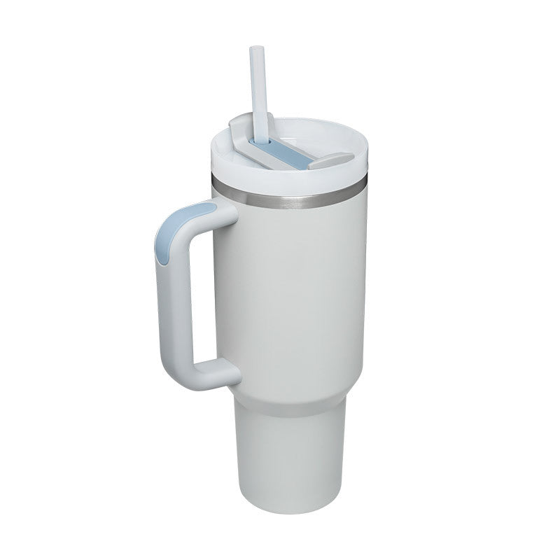 40 oz Insulated Tumbler with Handle & Straw – product view 19