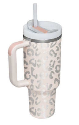 40 oz Insulated Tumbler with Handle & Straw – product view 20