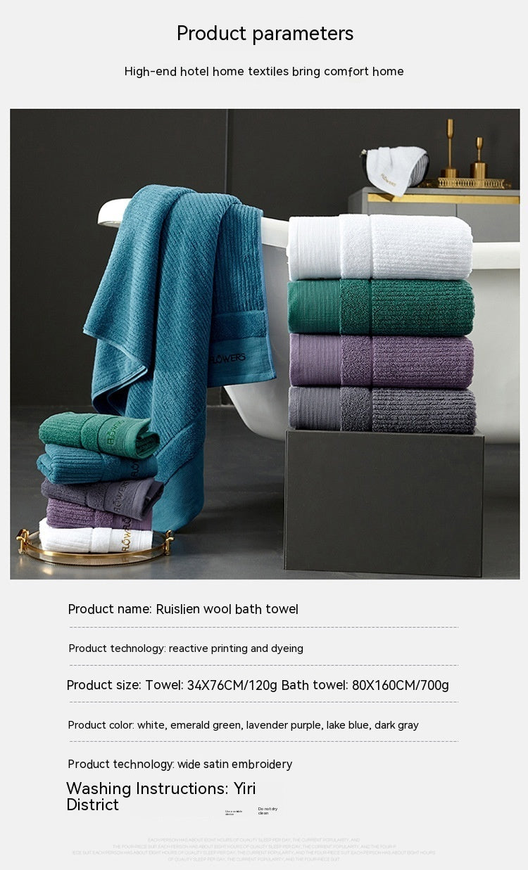 Cotton Bath Towels in Multiple Sizes – product view 6
