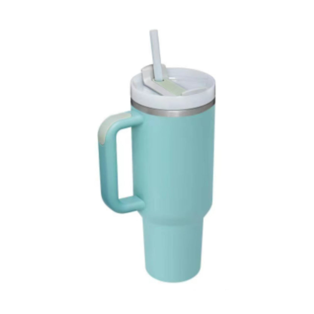 40 oz Insulated Tumbler with Handle & Straw – product view 34