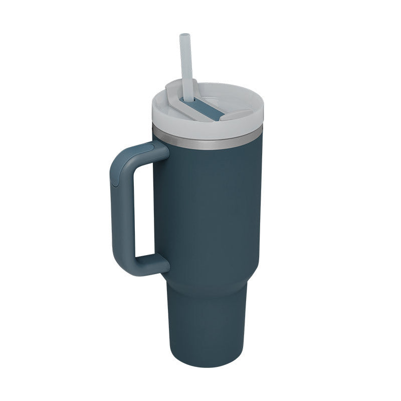 40 oz Insulated Tumbler with Handle & Straw – product view 35
